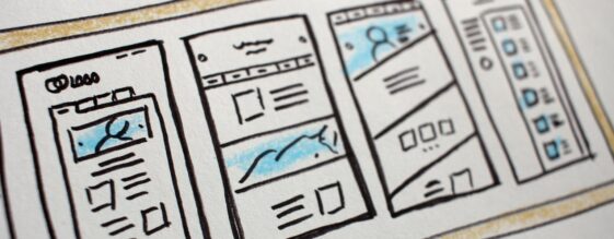 Storyboard mockup for hotel website design