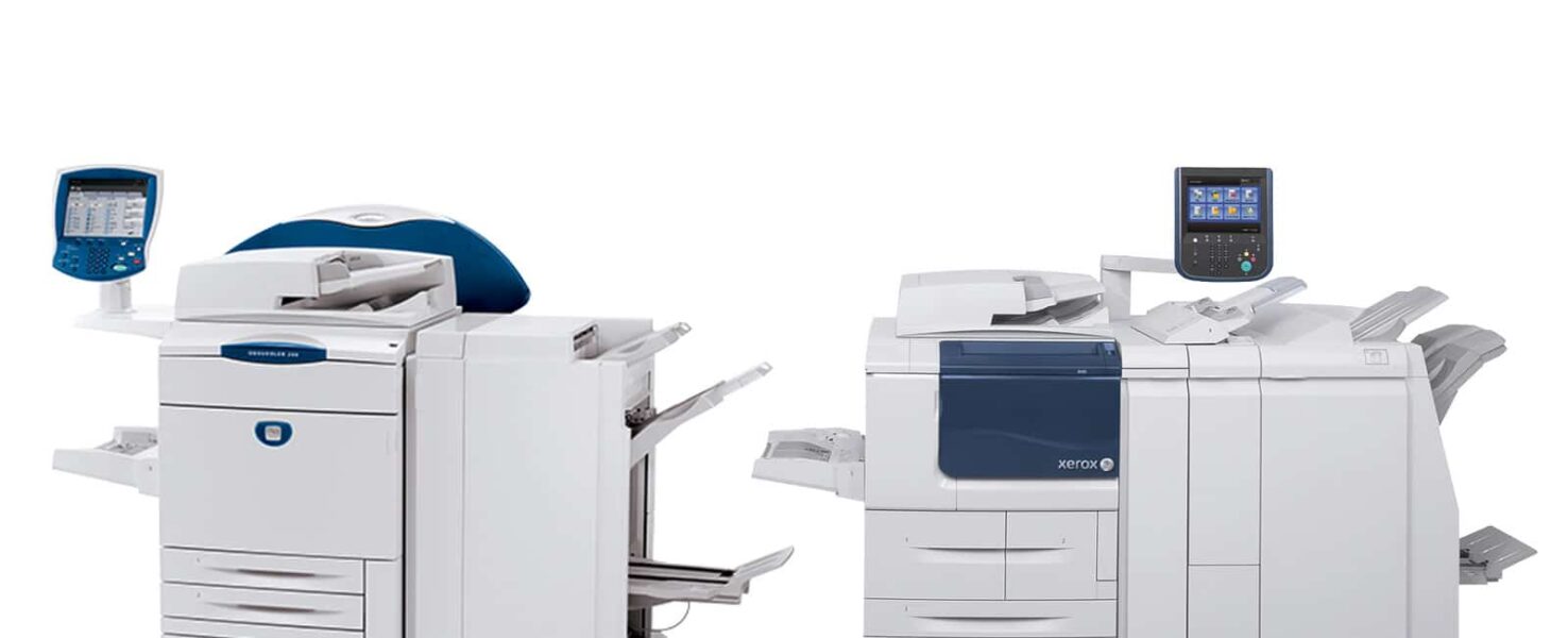 Two Xerox D-Series printers